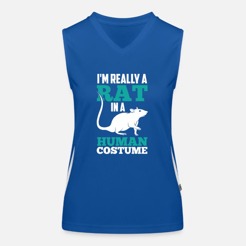 Ich Bin Eine Ratte In Einem Menschlichen Kostüm Funktionelles Kontrast-Tank Top für Frauen