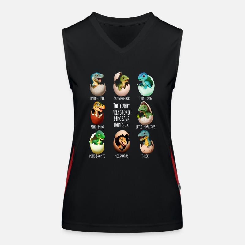 Baby dinos in the egg Women's Functional Contrast Tank Top