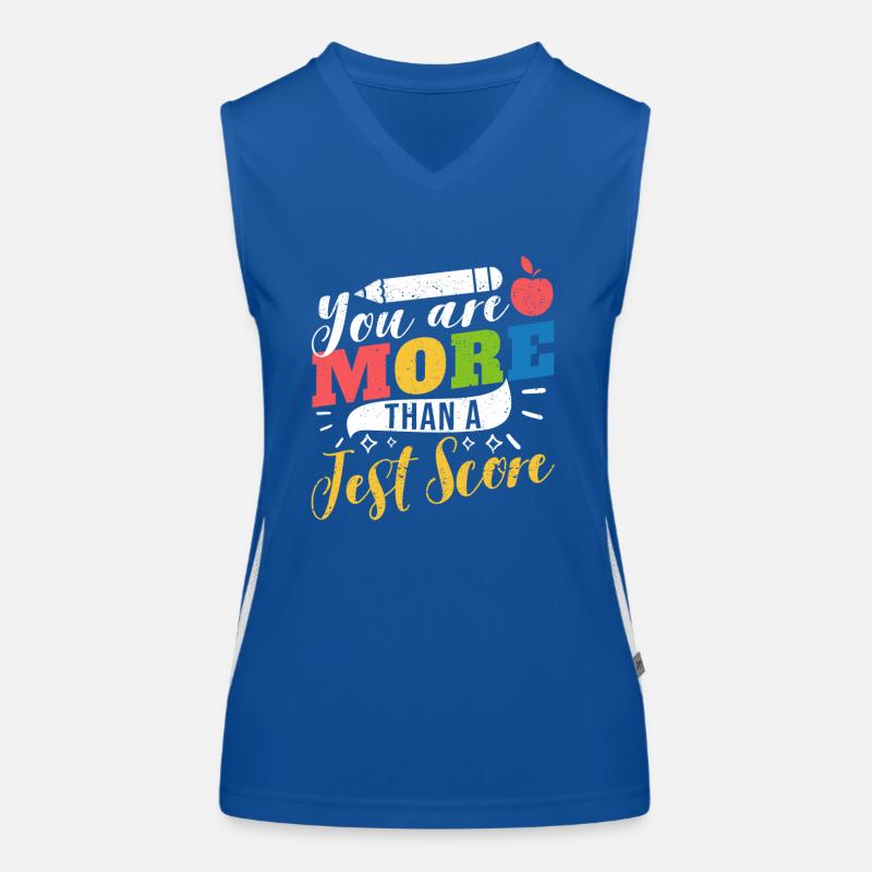 You're more than a test result Funny back Women's Functional Contrast Tank Top