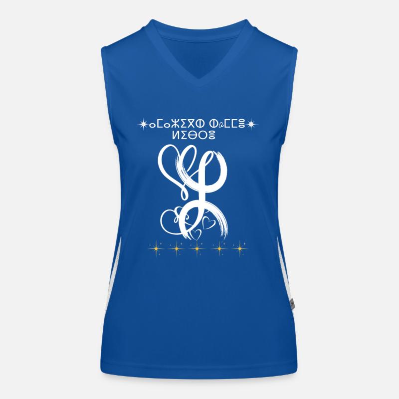 Berber Kabyle Amazigh Premium Graffiti Funktionelles Kontrast-Tank Top für Frauen