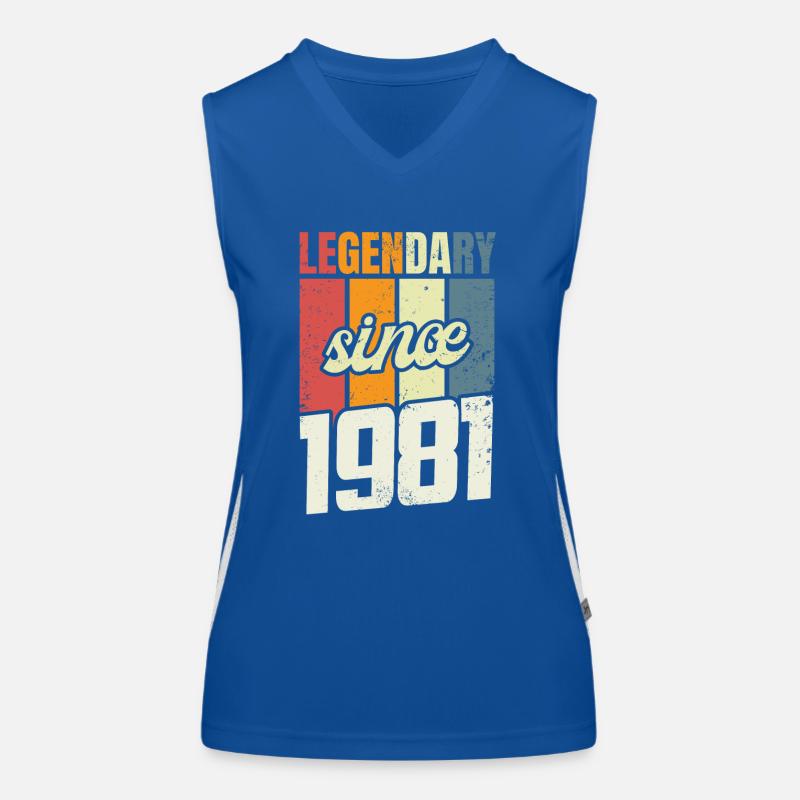 42. Geburtstag Level 42 Jahre 1981 Deko Geschenk Funktionelles Kontrast-Tank Top für Frauen