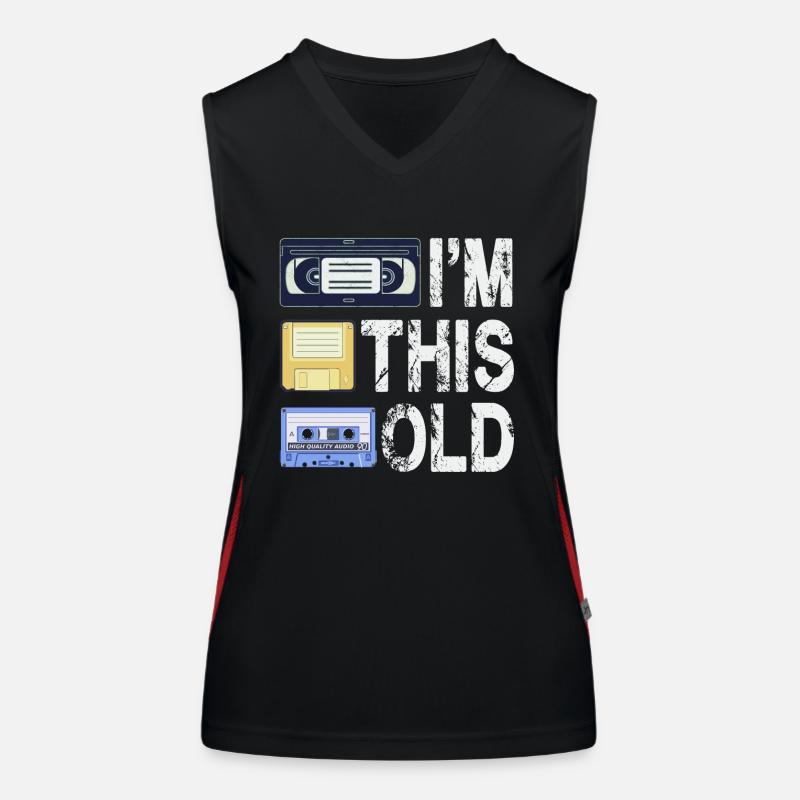 Ich bin so alt Funktionelles Kontrast-Tank Top für Frauen