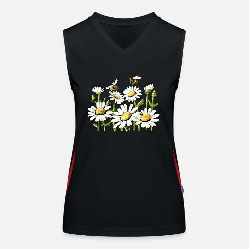 Marguerites Gänseblümchen Sommer Gänseblümchen Blumengarten Funktionelles Kontrast-Tank Top für Frauen
