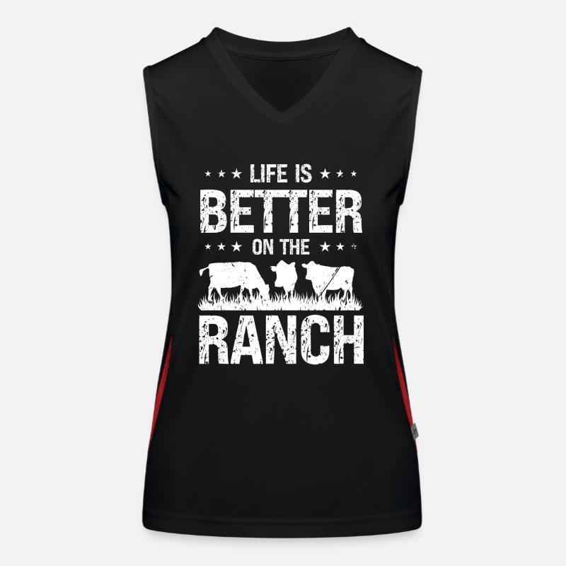 Life is better on the ranch Women's Functional Contrast Tank Top