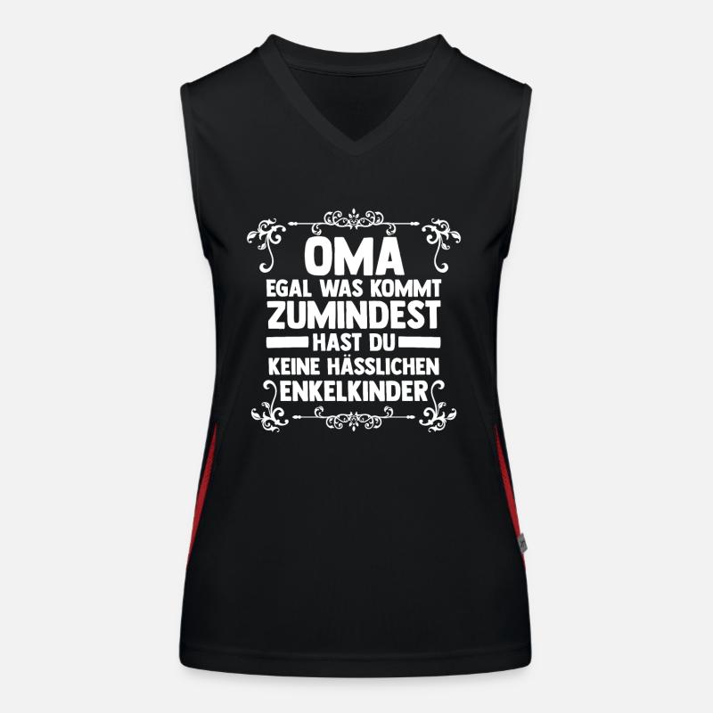 Enkelkinder Großmutter Oma Funktionelles Kontrast-Tank Top für Frauen