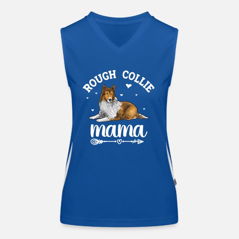 Long-haired Collie Rough Collie Dog Women's Functional Contrast Tank Top