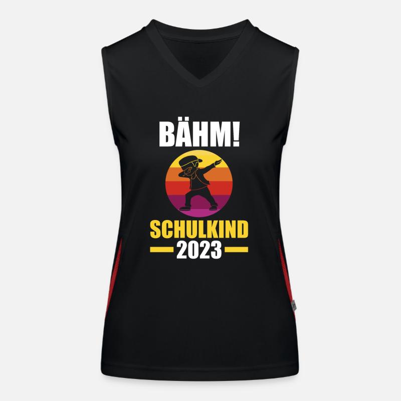 Schulkind 2023 Schulbeginn Einschulung Funktionelles Kontrast-Tank Top für Frauen
