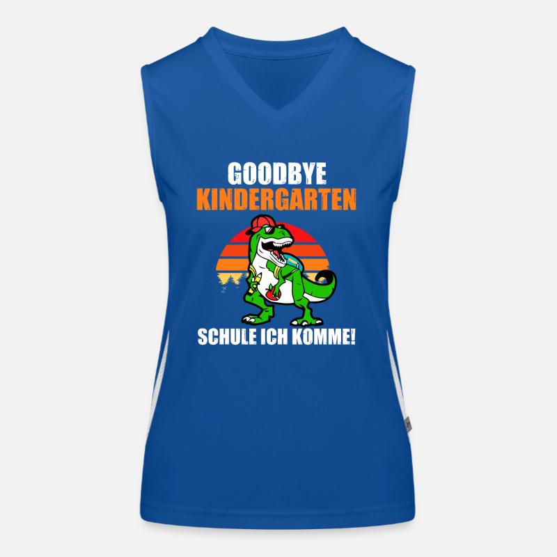 Schulkind Schulbeginn Dinosaurier Einschulung Funktionelles Kontrast-Tank Top für Frauen