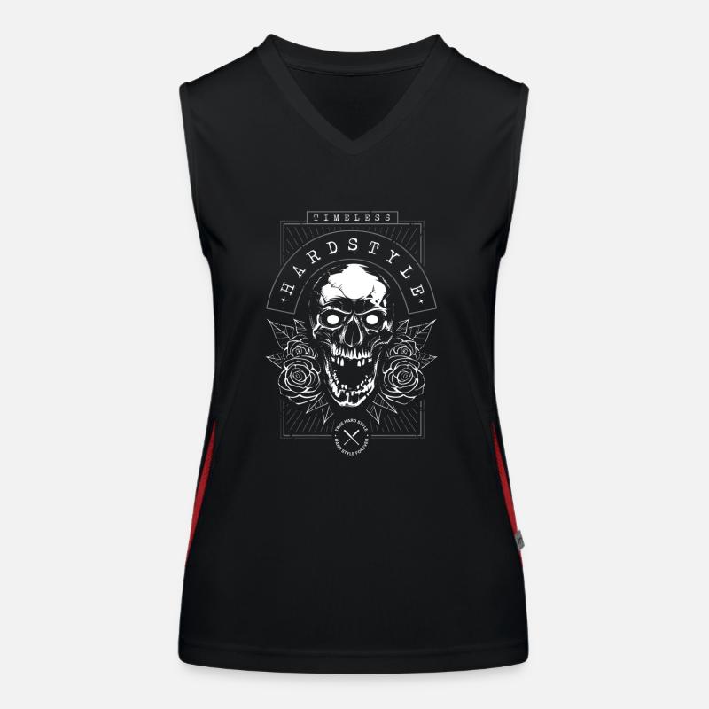 Timeless Hardstyle Musik Techno Liebe Funktionelles Kontrast-Tank Top für Frauen