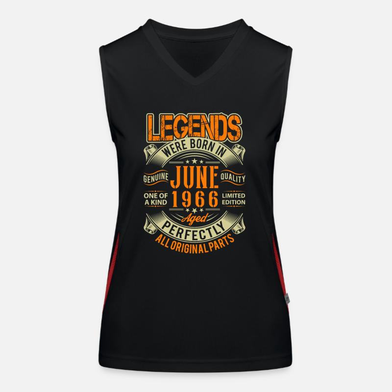 1966 June Birthday Legend Women's Functional Contrast Tank Top