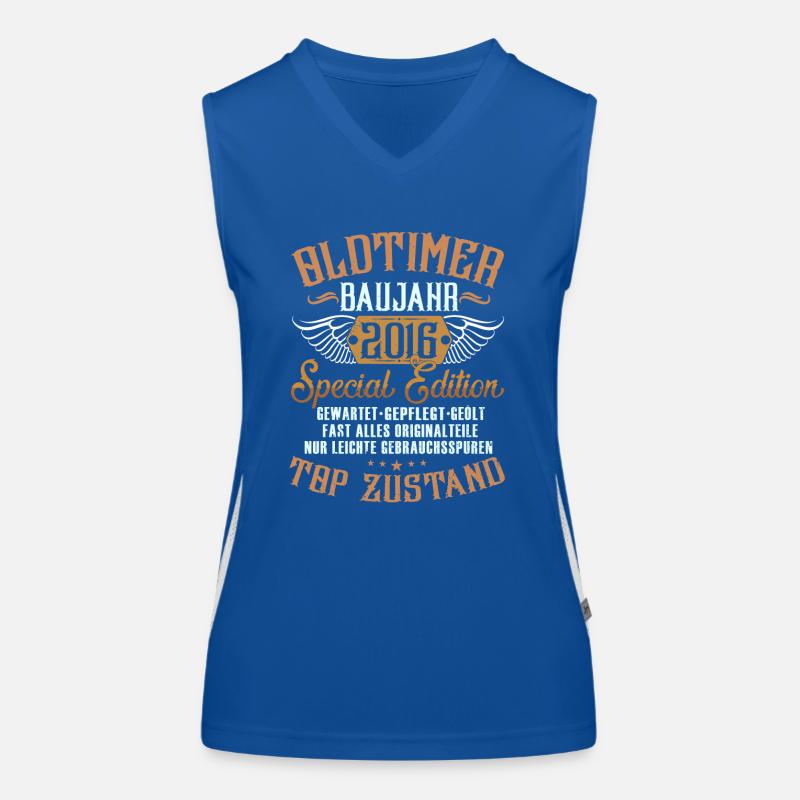 Oldtimer 2016 Funktionelles Kontrast-Tank Top für Frauen