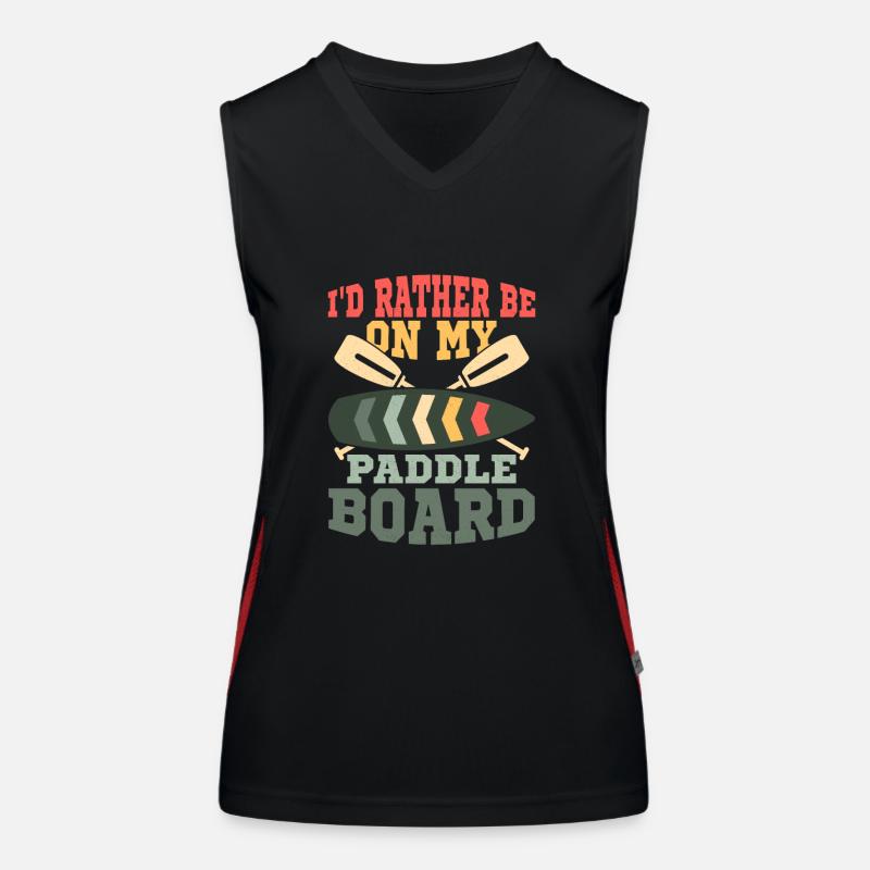Je préfère être sur ma planche de paddle Stand Up Paddle B Débardeur respirant contrasté Femme