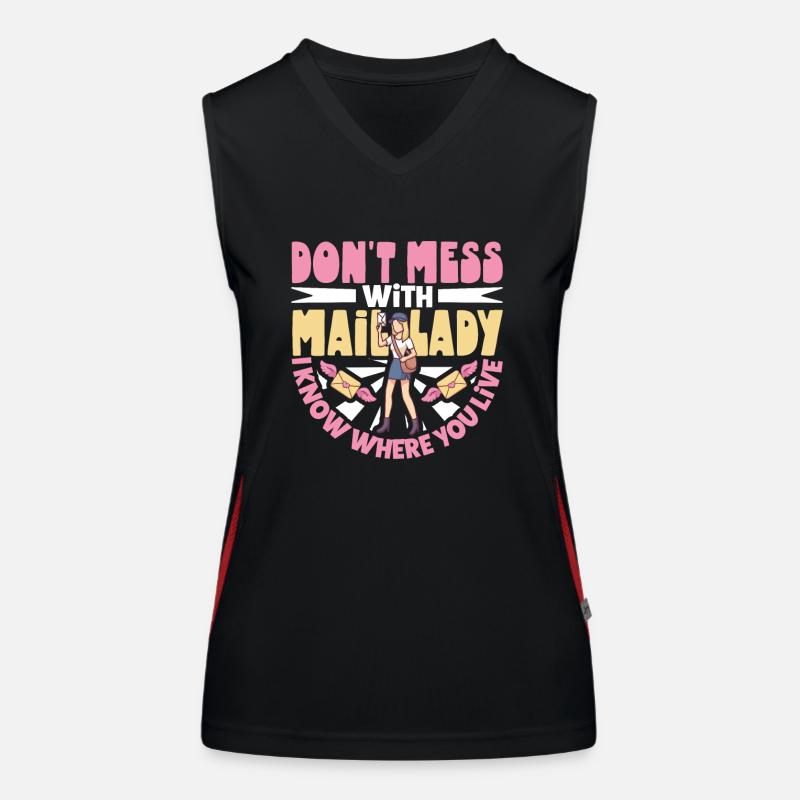 Postangestellte Postdame Postbote Post Funktionelles Kontrast-Tank Top für Frauen
