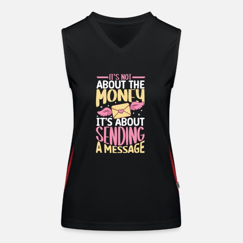 Postangestellte Postdame Postbote Post Funktionelles Kontrast-Tank Top für Frauen