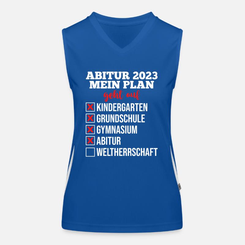 Abiturienten Abschluss 2023 Abitur Funktionelles Kontrast-Tank Top für Frauen