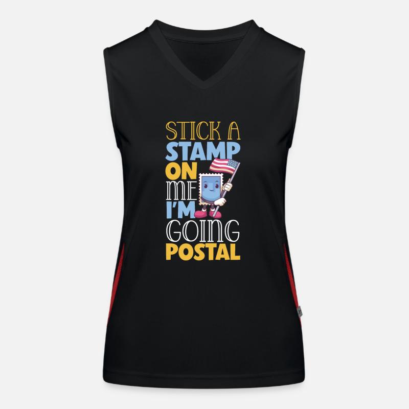 Postangestellte Postdame Postbote Post Funktionelles Kontrast-Tank Top für Frauen