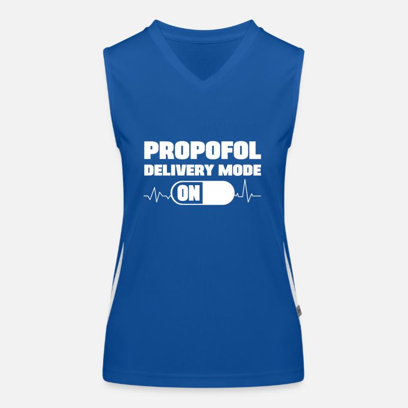 Mode d’administration de propofol sur le cadeau de l’infirmière anesthésiste Débardeur respirant contrasté Femme