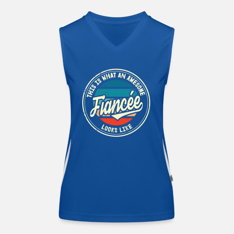 Verlobte Beste Hochzeitsantrag Retro Geschenk Funktionelles Kontrast-Tank Top für Frauen