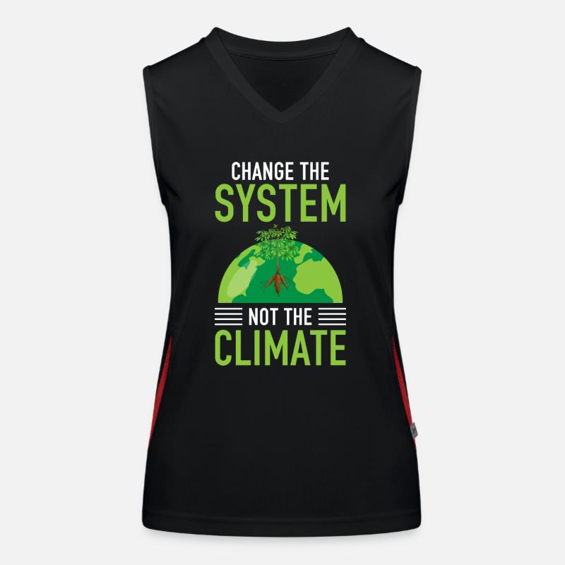 Changez le système, pas le climat Débardeur respirant contrasté Femme