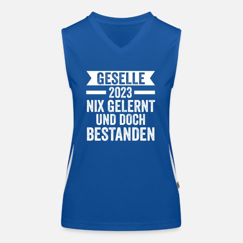 Handwerker Gesellenprüfung 2023 Gesellenbrief Ges Funktionelles Kontrast-Tank Top für Frauen