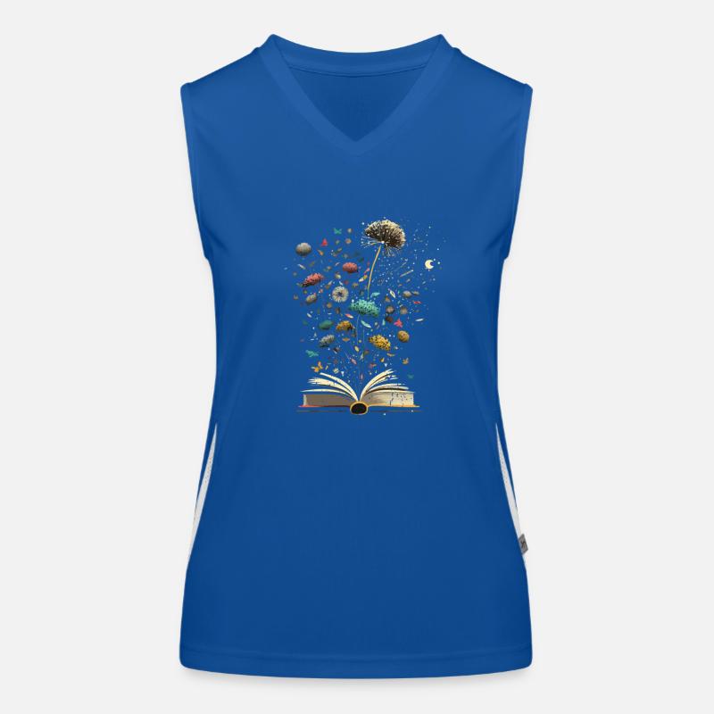 Löwenzahn Bücher Cool Blumen Bibliothekar Lesespaß Funktionelles Kontrast-Tank Top für Frauen