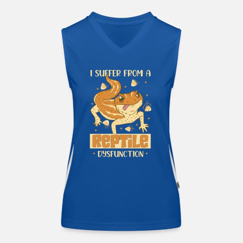 I Suffer From A Reptile Dysfunction Reptiles Lizar Funktionelles Kontrast-Tank Top für Frauen