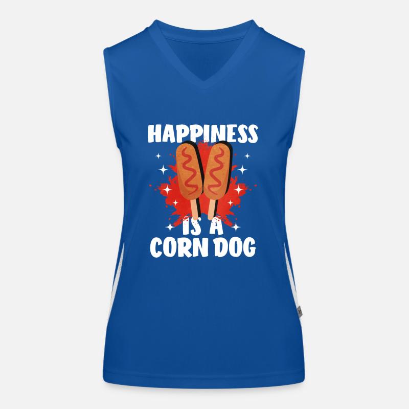 Corn Dog Funktionelles Kontrast-Tank Top für Frauen