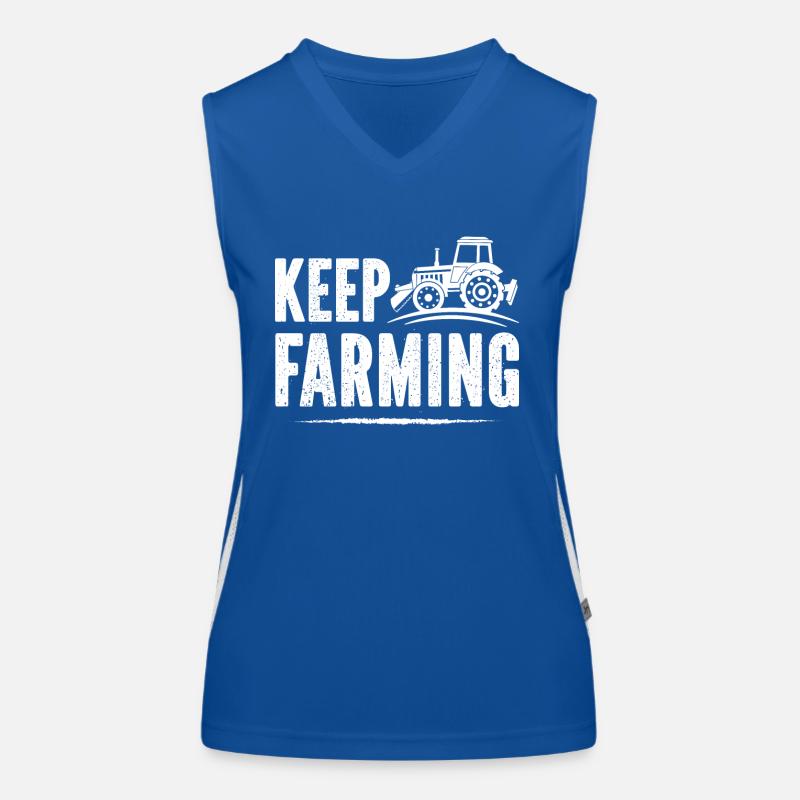 Keep Farming - Funktionelles Kontrast-Tank Top für Frauen