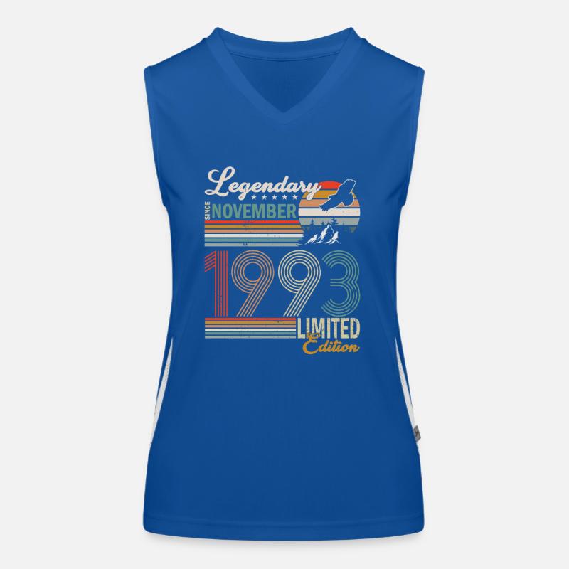 Date de naissance : Novembre 1993 - Edition Limitée Rétro Débardeur respirant contrasté Femme