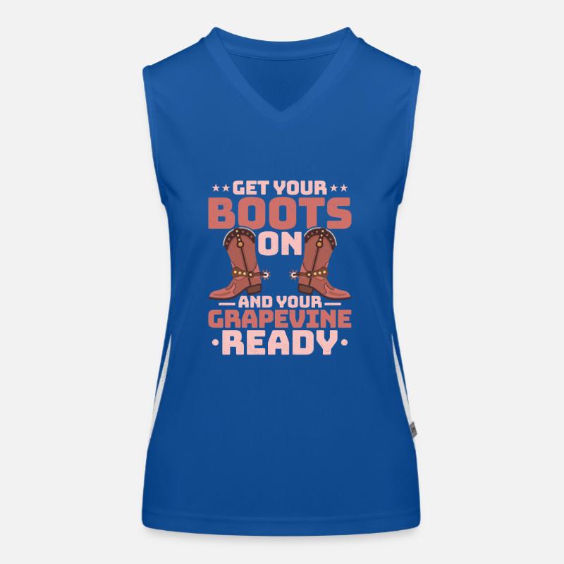 Get Your Boots On And Your Grapevine Ready Line Da Funktionelles Kontrast-Tank Top für Frauen
