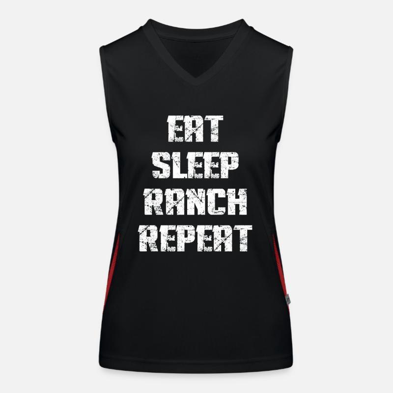 Eat Sleep Ranch Repetition - Women's Functional Contrast Tank Top
