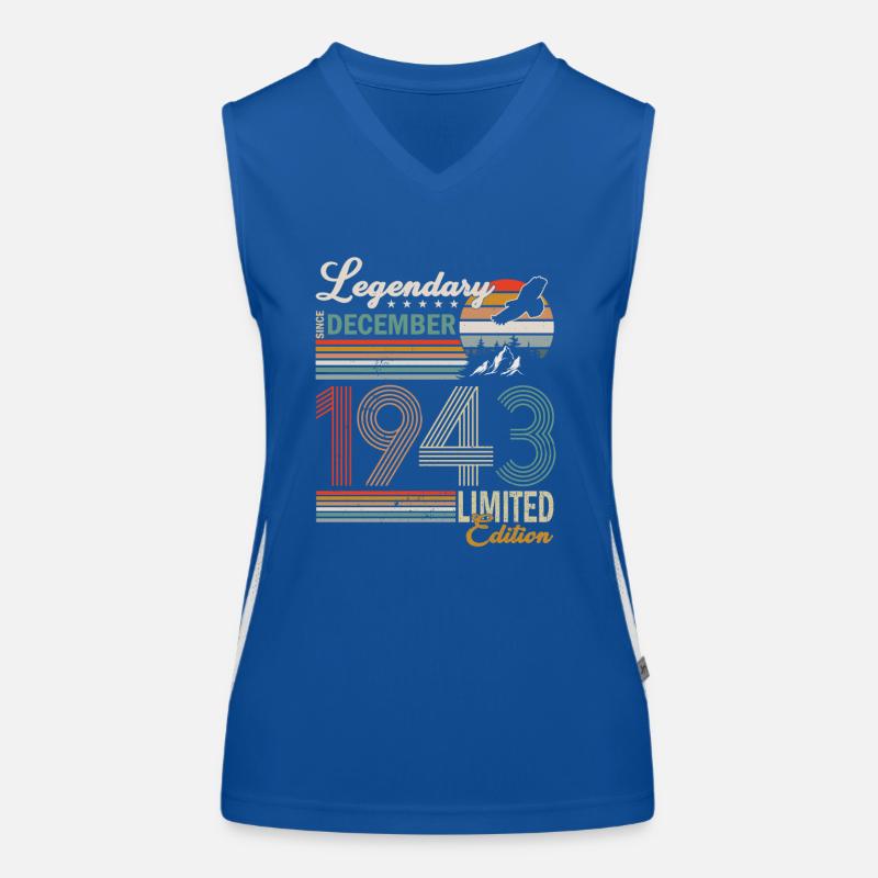 Birthday present born in December 1943 Women's Functional Contrast Tank Top