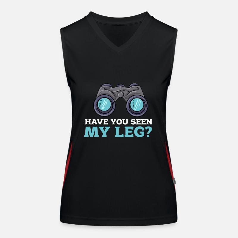 Ein Bein Witz Humor Geschenk Funktionelles Kontrast-Tank Top für Frauen