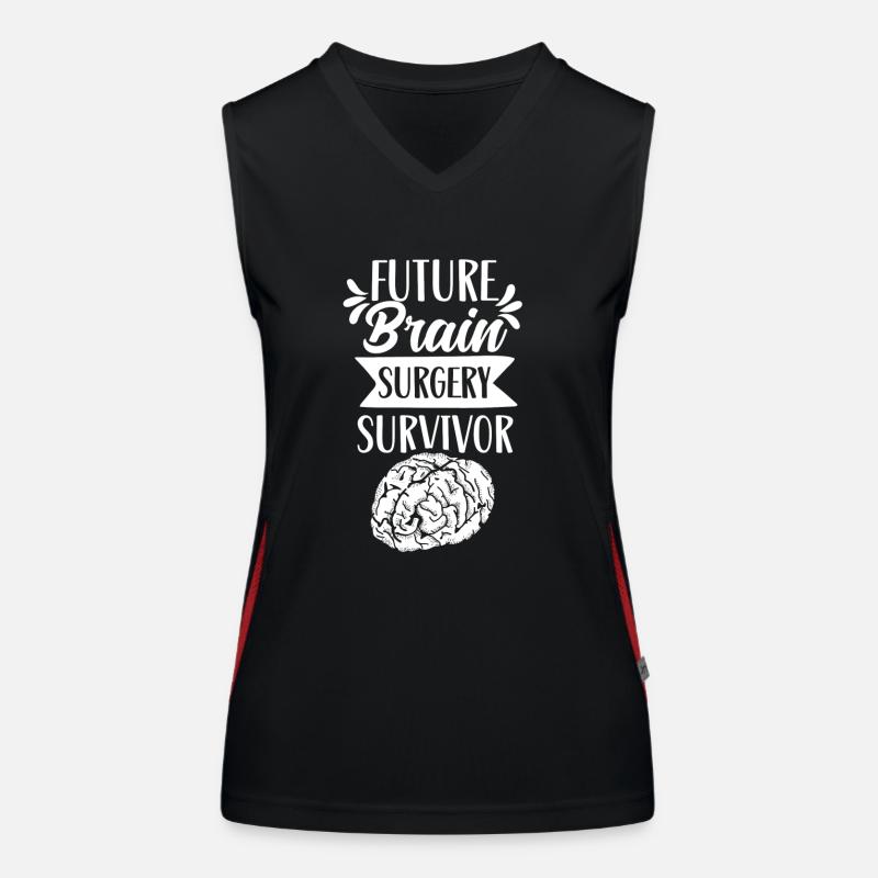 Future survivor of brain surgery brain Women's Functional Contrast Tank Top
