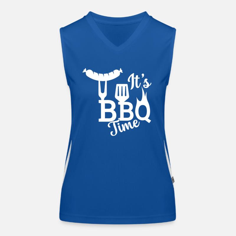 It's BBQ Time Smoker Barbecue Grilling Funktionelles Kontrast-Tank Top für Frauen
