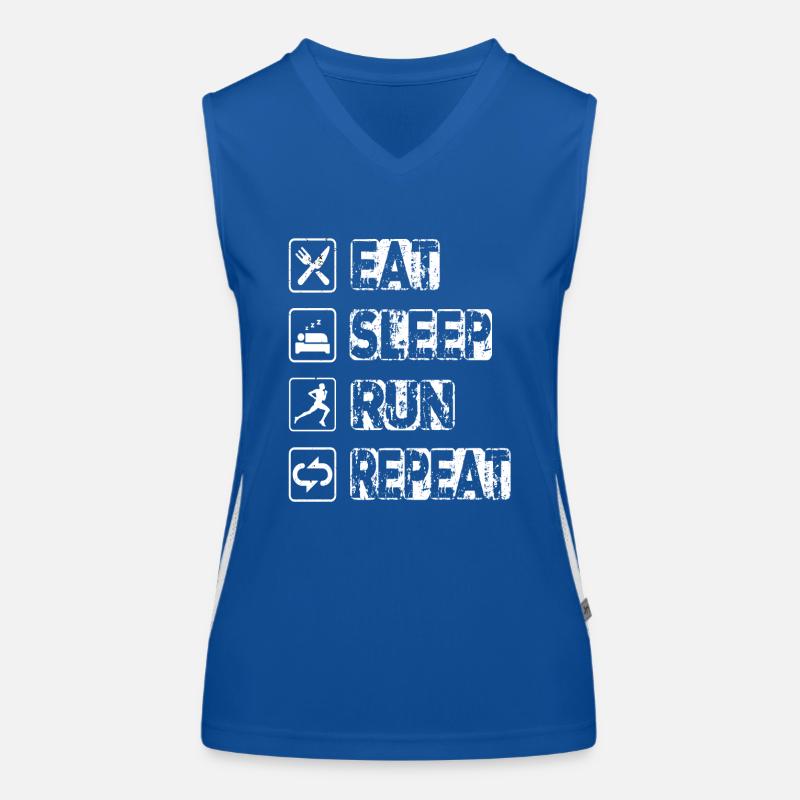 Eat Sleep Run Repeat Women's Functional Contrast Tank Top