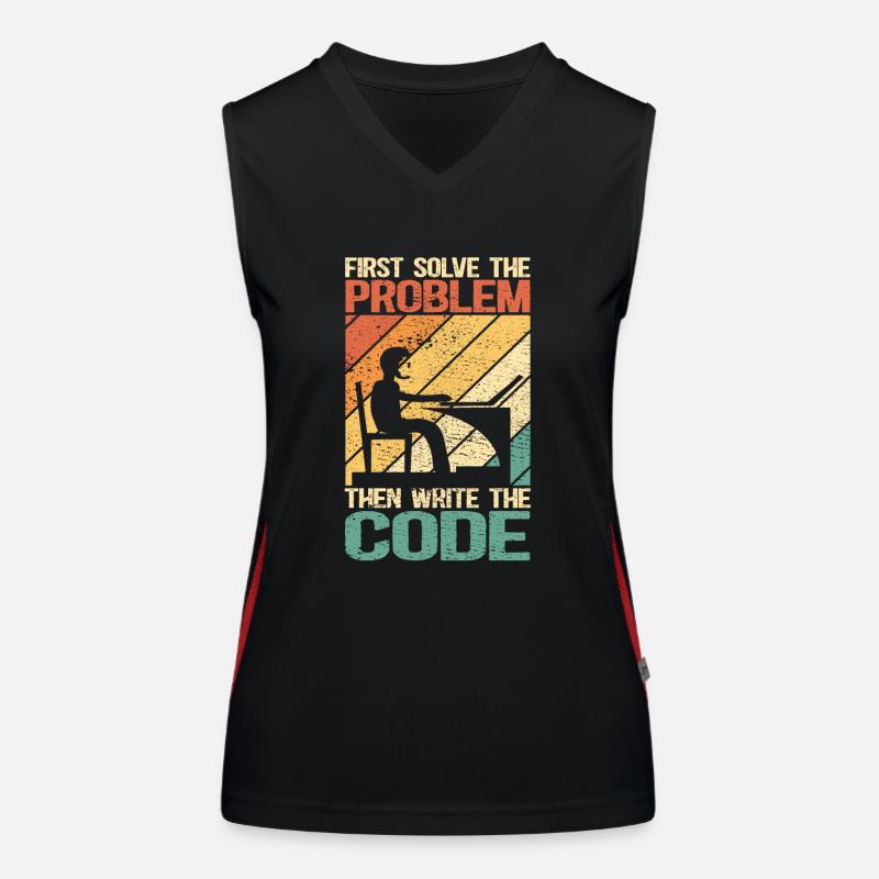 Software Developer Programmer Programming Women's Functional Contrast Tank Top