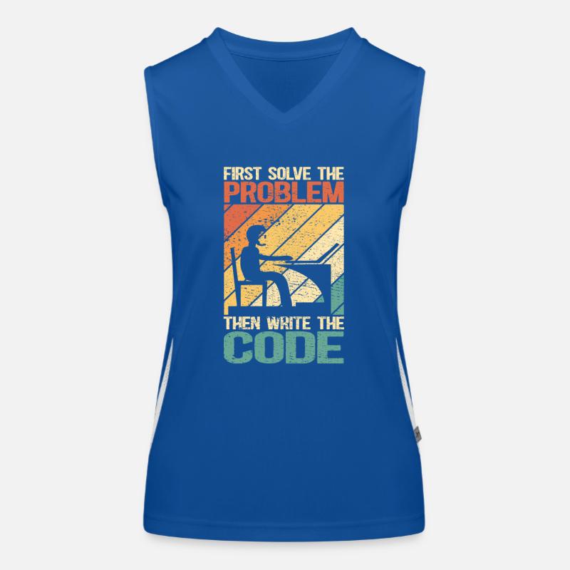 Software-Entwickler Programmierer programmieren Funktionelles Kontrast-Tank Top für Frauen