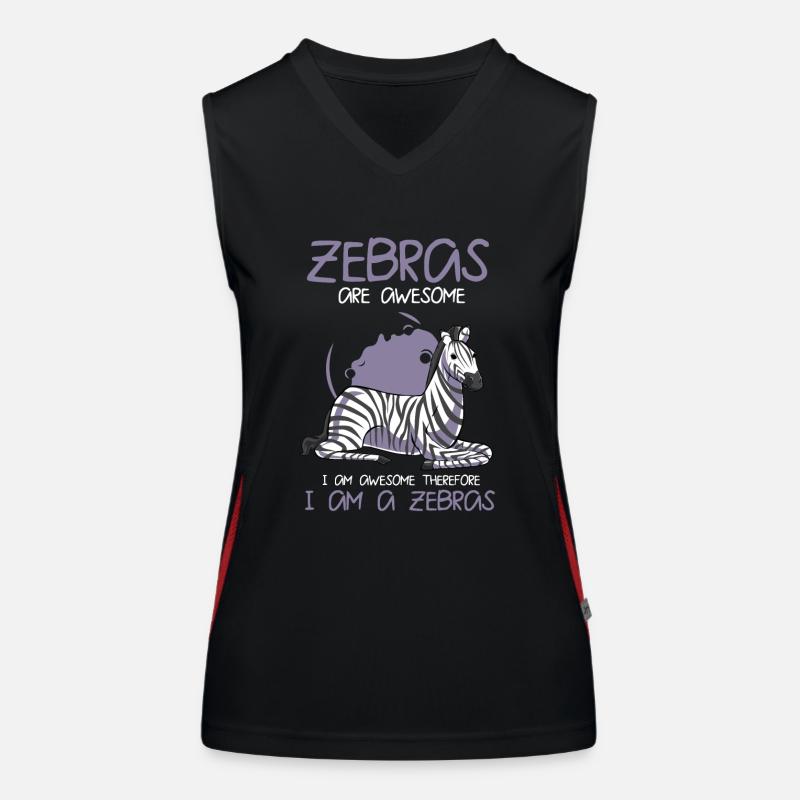 Zebra Funktionelles Kontrast-Tank Top für Frauen