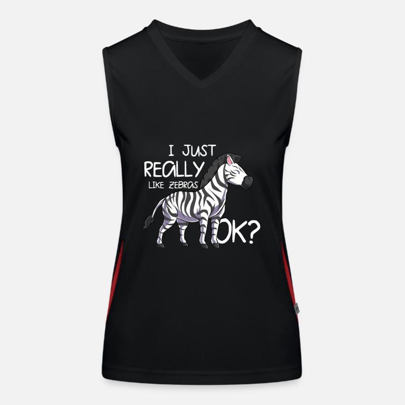 Zebra Funktionelles Kontrast-Tank Top für Frauen