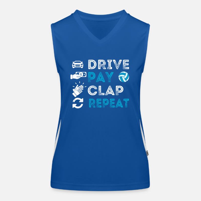 Driving, paying, clapping, repeating, eating, sleeping Women's Functional Contrast Tank Top
