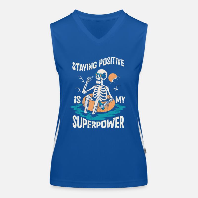 Staying Positive Is My Superpower Women's Functional Contrast Tank Top