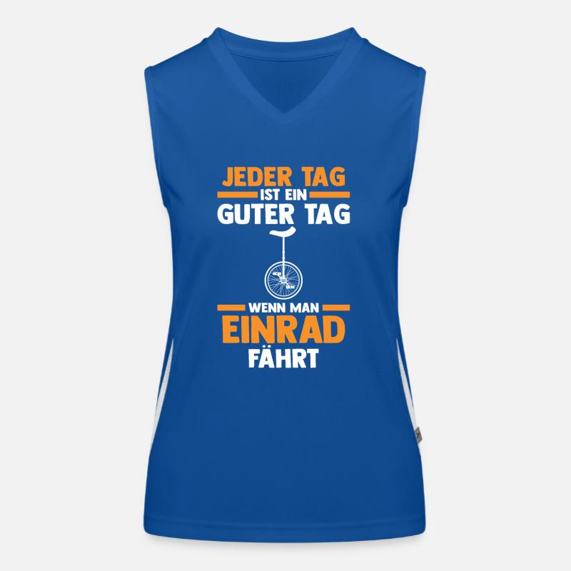 Kunstrad Fahrrad Einrad Funktionelles Kontrast-Tank Top für Frauen