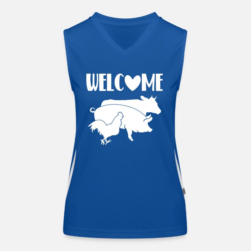 Willkommen - Funktionelles Kontrast-Tank Top für Frauen