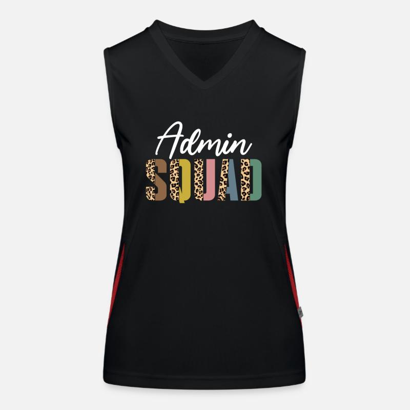 Admin squad leopard print Débardeur respirant contrasté Femme