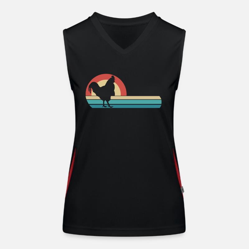 Retro Henne - Funktionelles Kontrast-Tank Top für Frauen