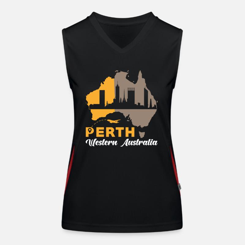 Souvenir from Perth, Western Australia Women's Functional Contrast Tank Top