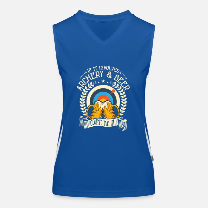If It Involves Archery & Beer Count Me In Archer T Funktionelles Kontrast-Tank Top für Frauen