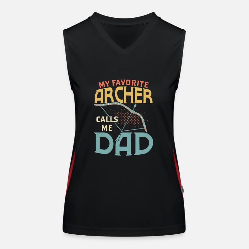 Mon archer préféré m’appelle papa arc cible de tir à l’arc Débardeur respirant contrasté Femme