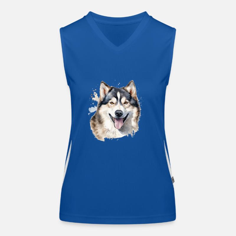 Alaskan Malamute Funktionelles Kontrast-Tank Top für Frauen